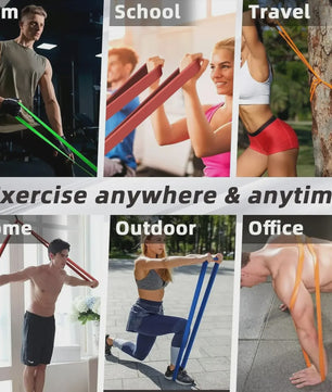 Fitness Elastiek Set - Unisex Weerstandsbanden voor Kracht, Pull-ups & Thuis Workout
