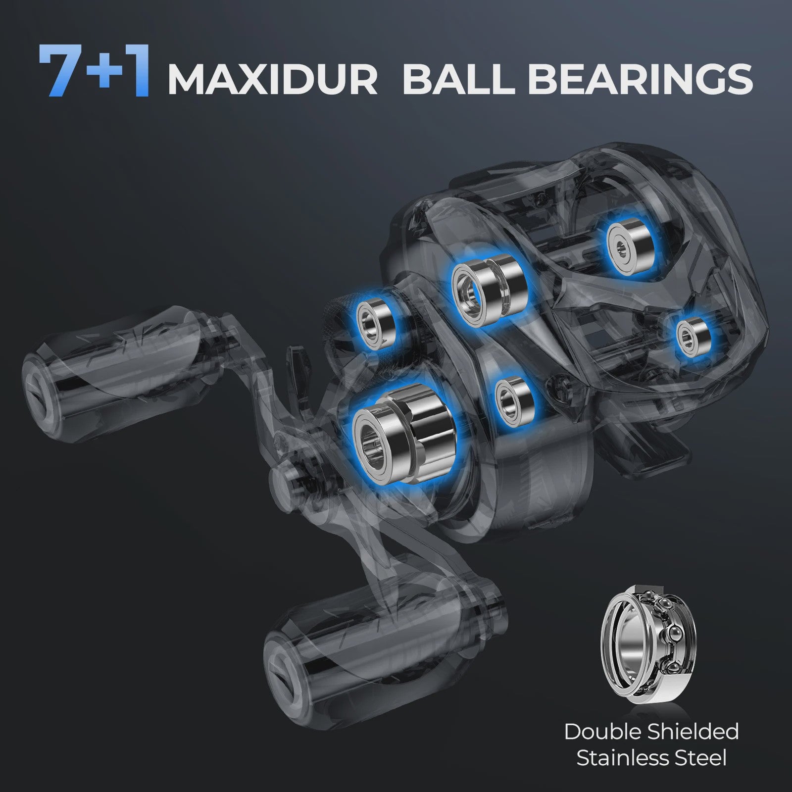 KastKing Spartacus II Plus Baitcasting Reel - Ultralicht 170g, 8.0:1 Ratio, 8KG Max Drag