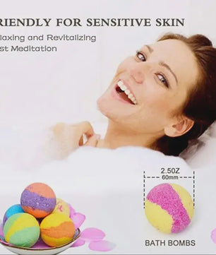 Luxe Set van 12 Handgemaakte Bath Bombs - Natuurlijk, Ontspannend & Cadeau-idee