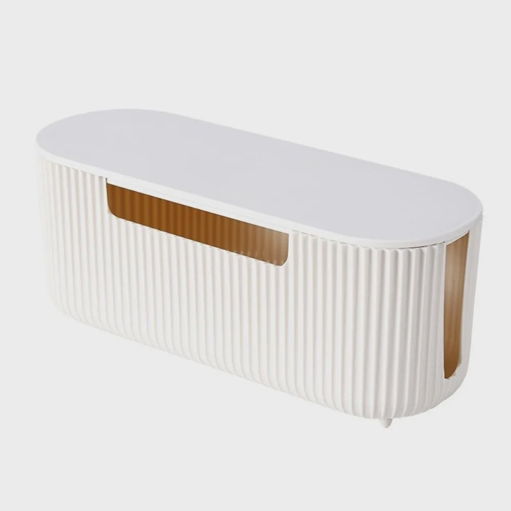 Stijlvolle Kabel Organizer Box met Deksel - Orde op Bureau en Werkplek
