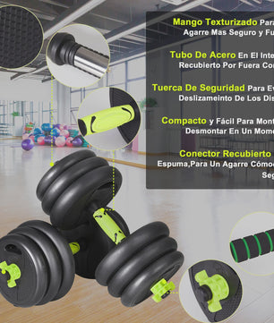 Verstelbare Dumbbell Set 10-40kg met Verbindingsstang - Complete Home Gym Krachttraining