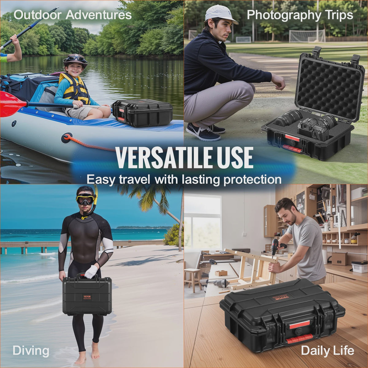 Robuuste Waterdichte Koffer met Schuim - IP67 Bescherming voor Camera's, Drones & Meer