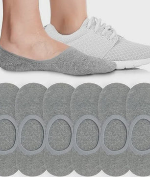 6/8 Paar Invisible Sokken Dames - Ademend Katoen, Antislip & Dunne Sneakersokken