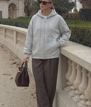 Casual Dames Hoodie met Rits, Capuchon en Grote Zakken - Comfortabele Lange Mouwen Jas