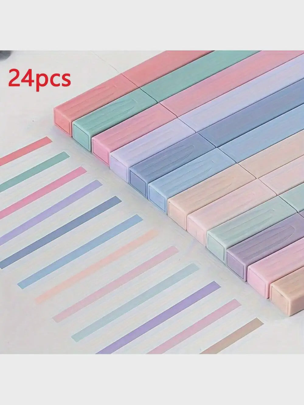 Pastel Markeerstiften Set - Vlekkeloos & Vervaagvrij voor Journals, School & Kantoor
