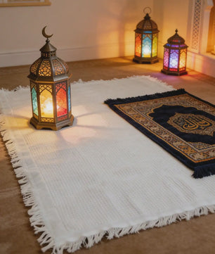 Boho Gebedskleed & Picknickkleed - Katoen Blend met Franje, Ideaal voor Yoga, Meditatie en Ramadan