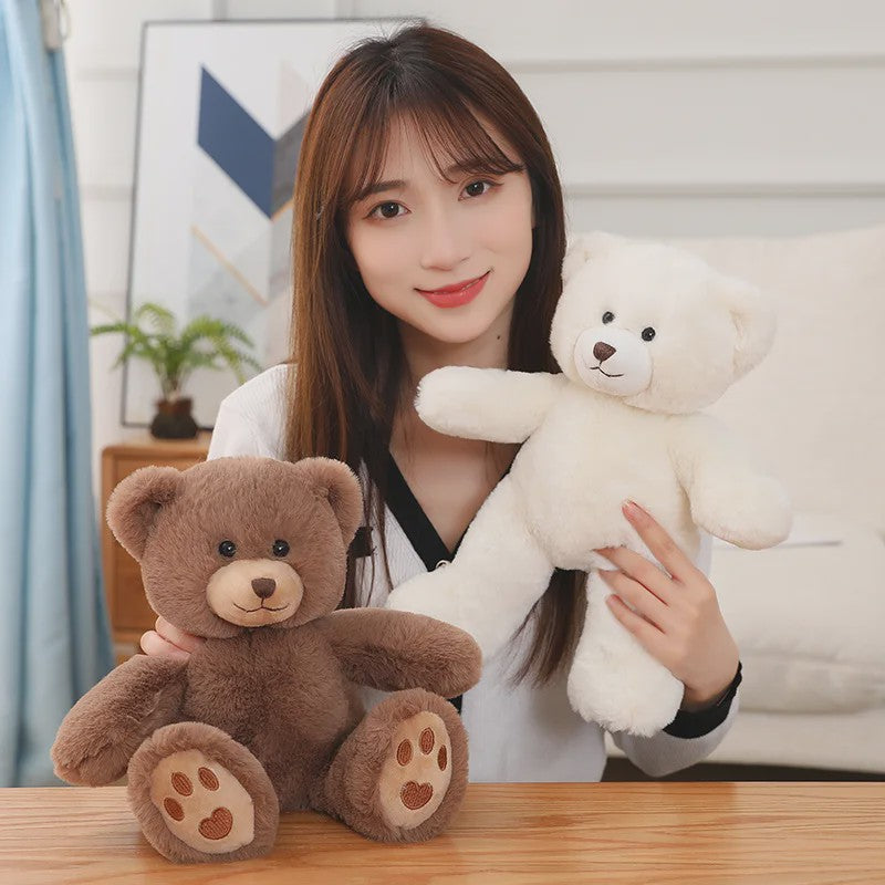 Kawaii Teddybeer Pluche Kussen met Strik - 25/35cm