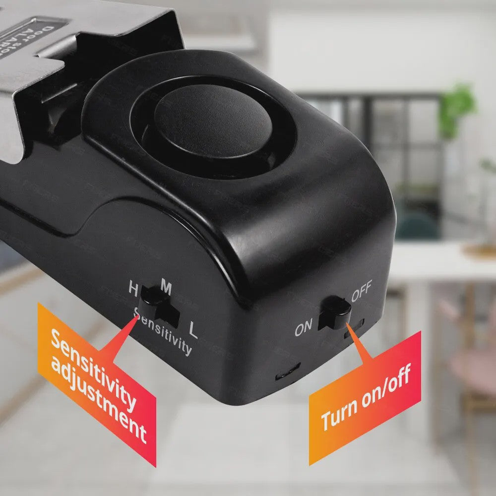 2x Draadloos Deuralarm met 125dB Sirene - Anti-inbraak Deurstopsysteem