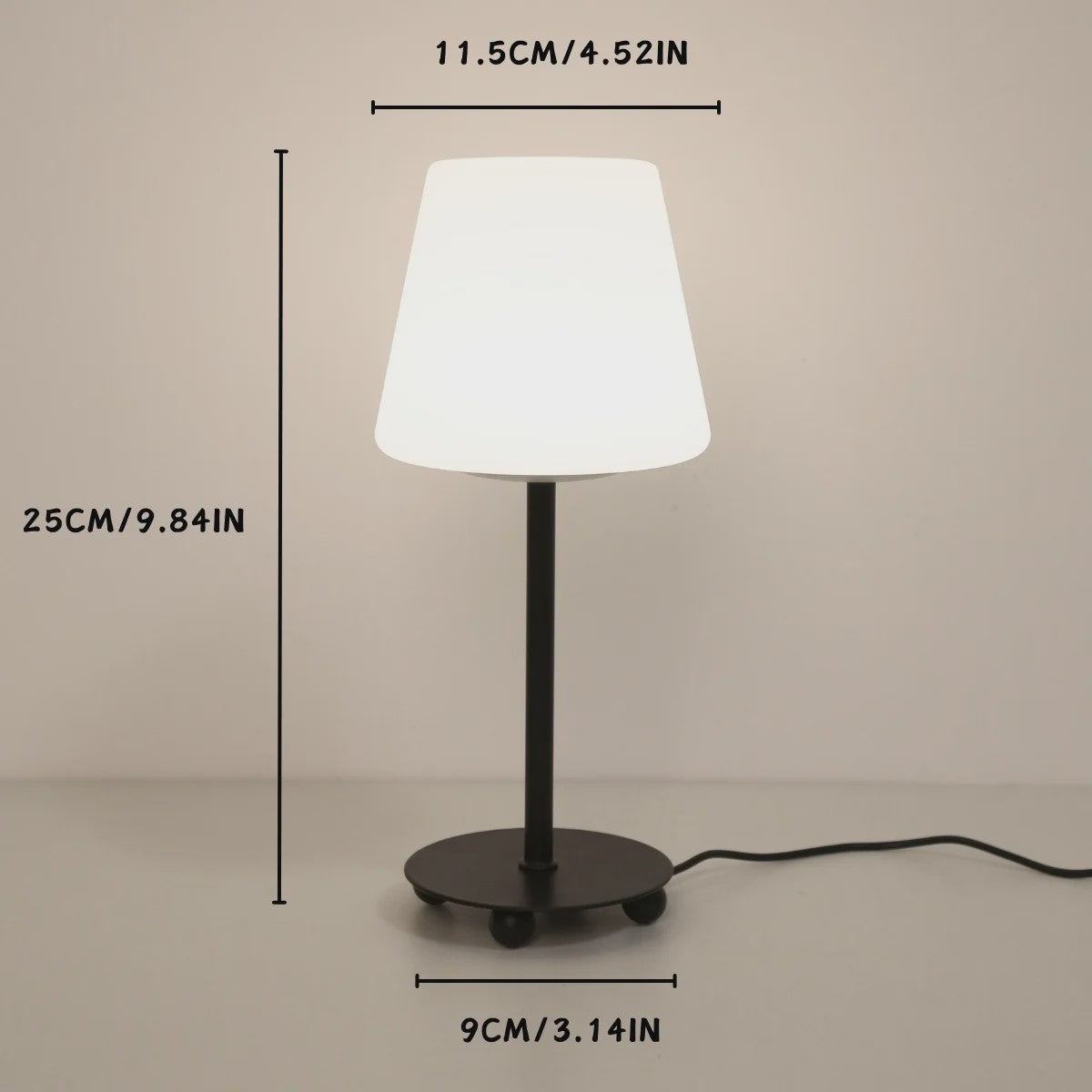 Creatieve Cream Stijl Tafellamp - USB Aangedreven met 3 Kleurtemperaturen