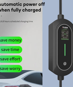Draagbare Type 2 EV Charger 3.5KW 16A, 5M Kabel, IP66 Waterdicht, Instelbare Stroomsterkte
