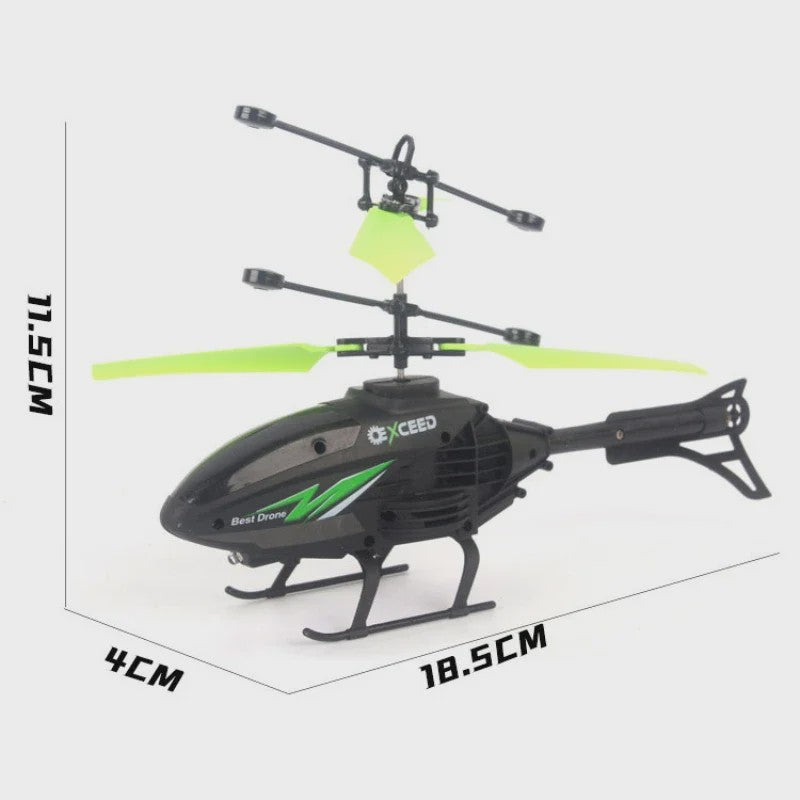 Handgestuurde RC Helikopter met Verlichting - Impactbestendig & Oplaadbaar