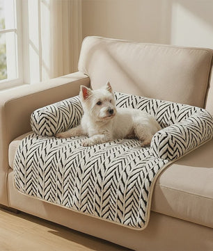 Zachte Pluche Hond & Kat Sofa Bed Mat met Anti-slip Bodem en Zijsteunen - Beschermt Bank & Stoel
