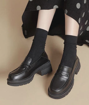Dames Platform Loafers - Britse Stijl, Comfortabel & Modieus voor Dagelijks Gebruik