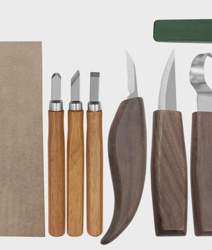 Professionele Houtsnijset met 6 Gereedschappen en Snijbestendige Handschoenen - Ideaal voor DIY Houtbewerking
