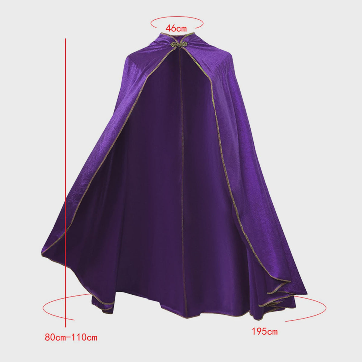 Unisex Middeleeuwse Fluwelen Cape met Opstaande Kraag - Renaissance Kostuum voor Feest, Cosplay & Podium