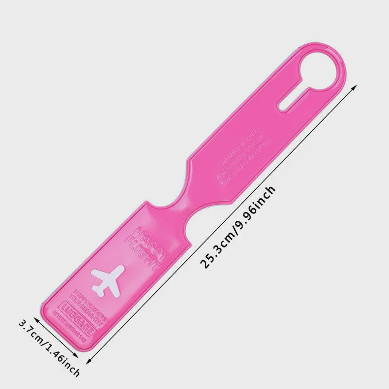 Set van 2 Draagbare Bagagelabels - Stevige Kleuren Kofferhangers voor Reizen