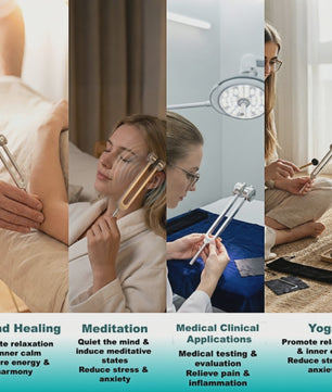 Miwayer Stemvork Set 128Hz, 256Hz, 512Hz met Hamer & Tas - Professionele Klanktherapie Instrumenten