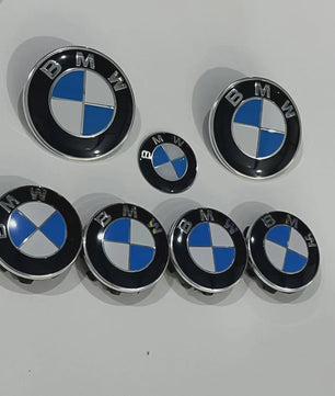 Set van 7 BMW 3D Logo Wielnaafdoppen - Universeel compatibel met diverse BMW modellen