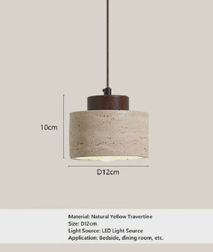 Luxe Travertin Hanglamp in Japanse Stijl - Sfeervolle Verlichting voor Keuken en Woonkamer