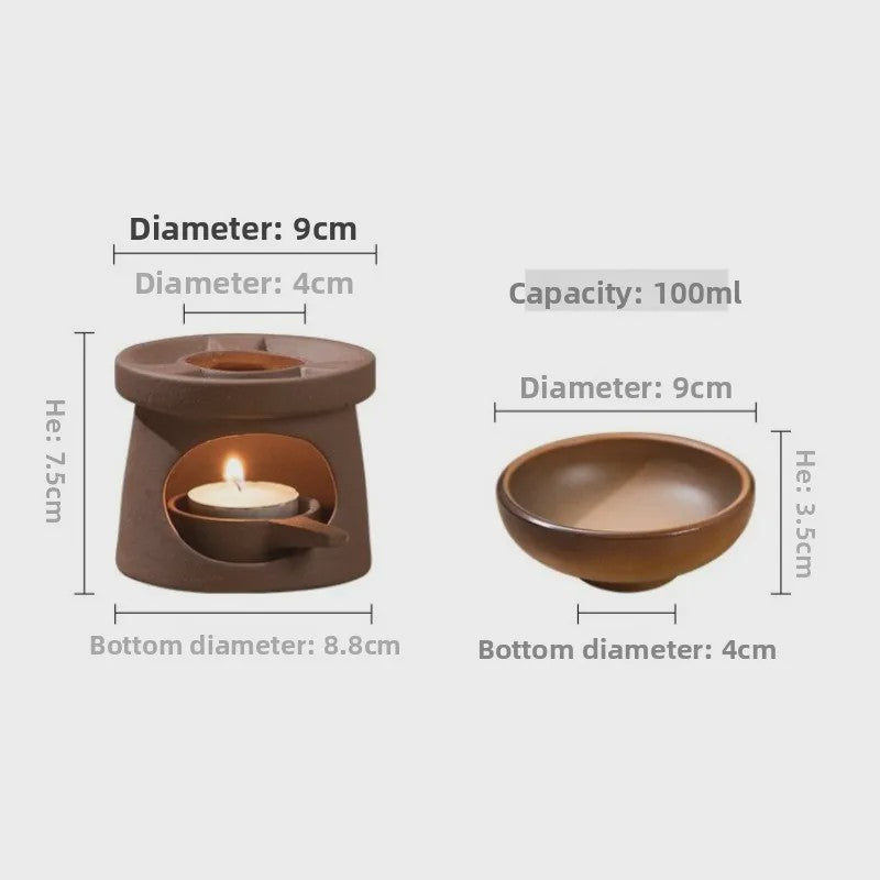 3-in-1 Stoneware Geurbrander & Wax Melt Warmer - Japanse Stijl