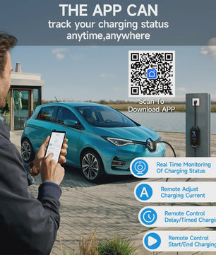 Draagbare EV Charger 3.5/7KW Type 2, 16A Snel Laadkabel met WiFi & APP Controle