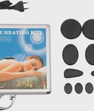 Professionele Hot Stone Massage Set met Verwarmer en 18 Basaltstenen