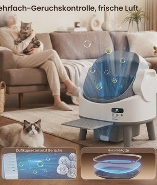 Automatische Kattenbak - Slim, Zelfreinigend & Geurvrij met Veiligheidssensor