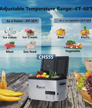 Alpicool CHS45 32L Draagbare Compressor Koelbox & Vriezer - Ideaal voor Auto en Camping