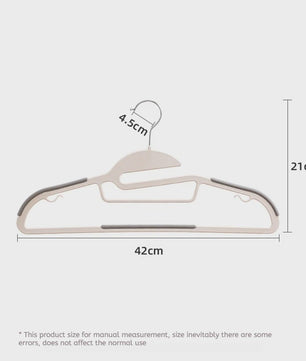 Set van 10 Antislip Kledinghangers - Multifunctioneel & Duurzaam voor Slaapkamer en Kast