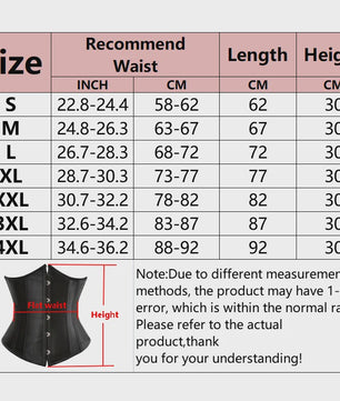 Steampunk Underbust Corset met Vetersluiting - Taille Trainer & Body Shaper