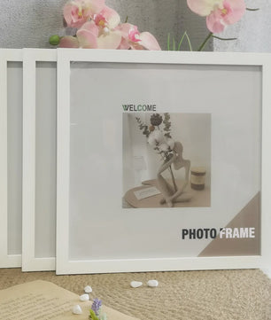 Set van 3 Houten Vierkante Fotolijsten - Wanddecoratie & Desktop - 20x20cm & 30x30cm