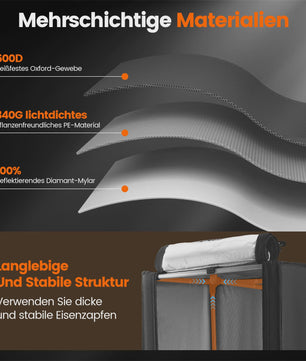Professionele Kweekkas 44x44x72cm - Hoge Reflectie Mylar, 600D, Hydrocultuur