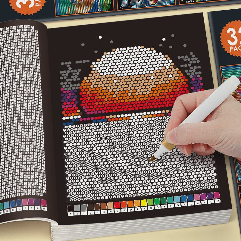 Mysterieus Mozaïek Kleurboek per Nummer: 32 Pagina's Pixel Art voor Volwassenen