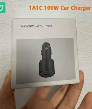 MIJIA 100W Snellader Auto Oplader met Dubbele USB-A & USB-C Poort & 5A Kabel