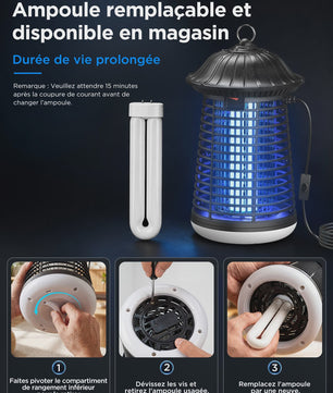 Elektrische Insectenlamp 4200V met LED - Muggenverjager voor Binnen & Buiten