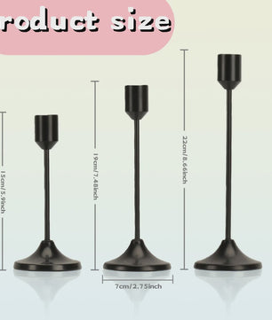 Set Kaarsenstandaards Klassiek Bullet-Head - Goud & Zwart - Decoratie & Tafeldecoratie