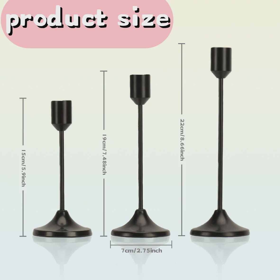 Set Kaarsenstandaards Klassiek Bullet-Head - Goud & Zwart - Decoratie & Tafeldecoratie