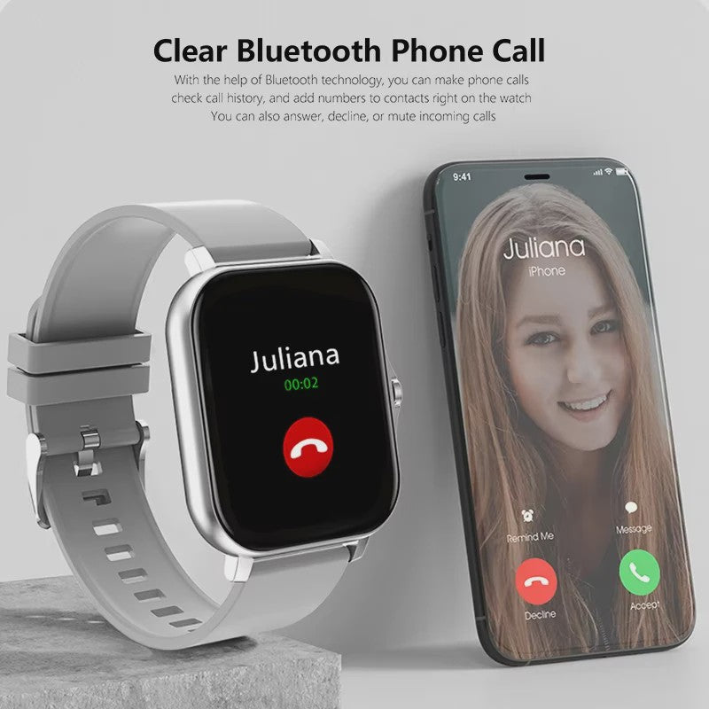 Lenovo Smartwatch 1.83'' - Waterdicht, Fitness Tracker, Bellen & Gezondheidsmonitor (iOS/Android)
