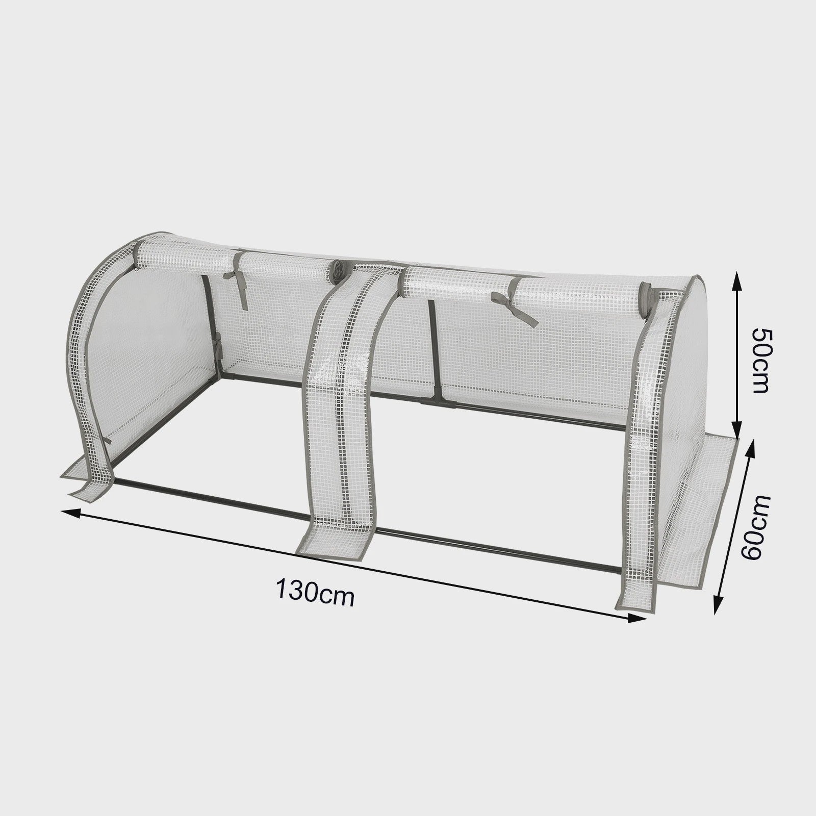 Dubbele Plantenkas Tuinkas met UV-bescherming - 130x60x50cm
