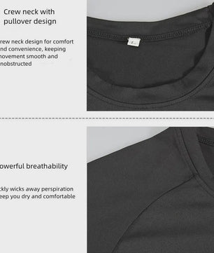 Heren Compressie Sportkleding Set - Long Sleeve Top & Broek voor Fitness, Hardlopen, Yoga