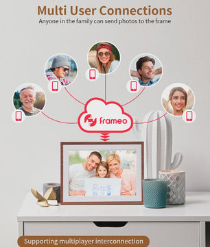 Frameo 10.1" HD WiFi Digitale Fotolijst - Cloud Smart, 32GB Opslag, IPS Touchscreen