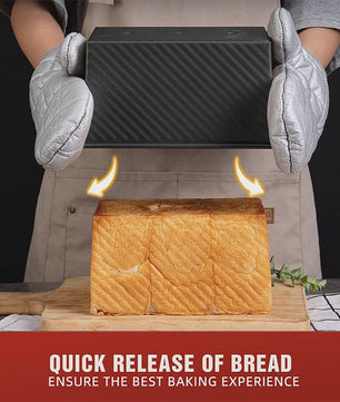 Pullman Broodvorm met Deksel - 1 lb Non-Stick Koolstofstaal voor Toast & Cake