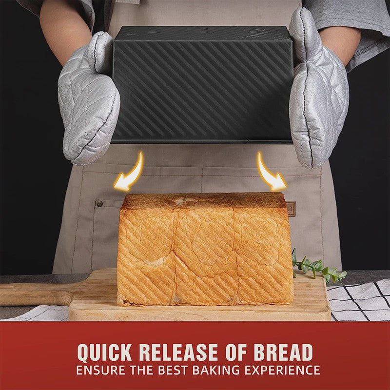 Pullman Broodvorm met Deksel - 1 lb Non-Stick Koolstofstaal voor Toast & Cake