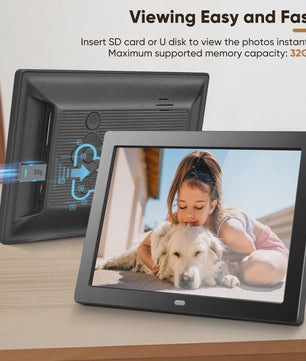 32GB Smart Digital Photo Frame 8'' Digital Photo Frame With Remote Control With 1280x800 IPS HD Touch Screen Wall Mountable