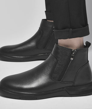 Echt Lederen Heren Enkellaarsjes - Klassieke Retro Chelsea Boots voor Casual en Modebewuste Mannen