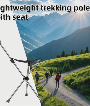 Opvouwbare Wandelstok met Stoel - 2-in-1 Reisstok voor Wandelen, Kamperen en Buitenactiviteiten