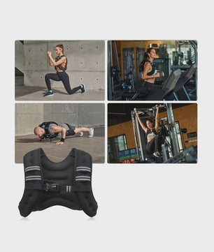 Verzwaarde Vest 5.4kg (12 Lbs) - Verstelbaar & Ademend voor Fitness, Yoga, Jogging