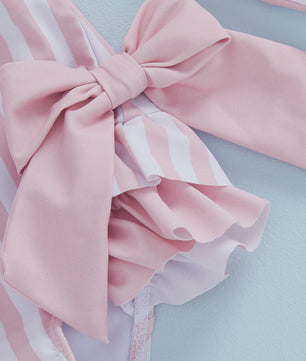 Babymeisjes Bikini met Strikken en Hoedje - Schattige Zomer Zwemkleding