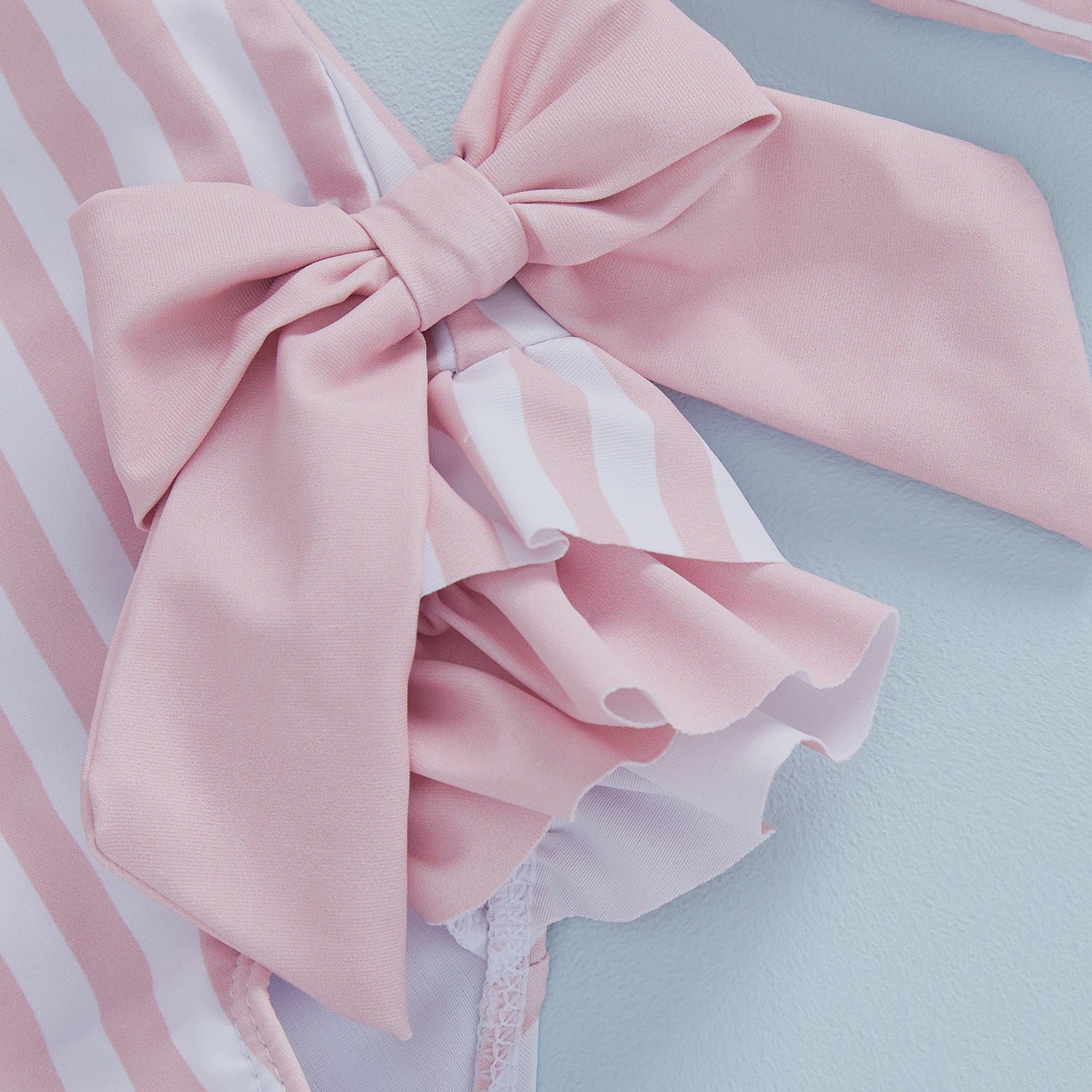 Babymeisjes Bikini met Strikken en Hoedje - Schattige Zomer Zwemkleding