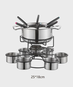 RVS Fondue Set met Kookstel - Ideaal voor Feestdagen, Kamperen en Buiten